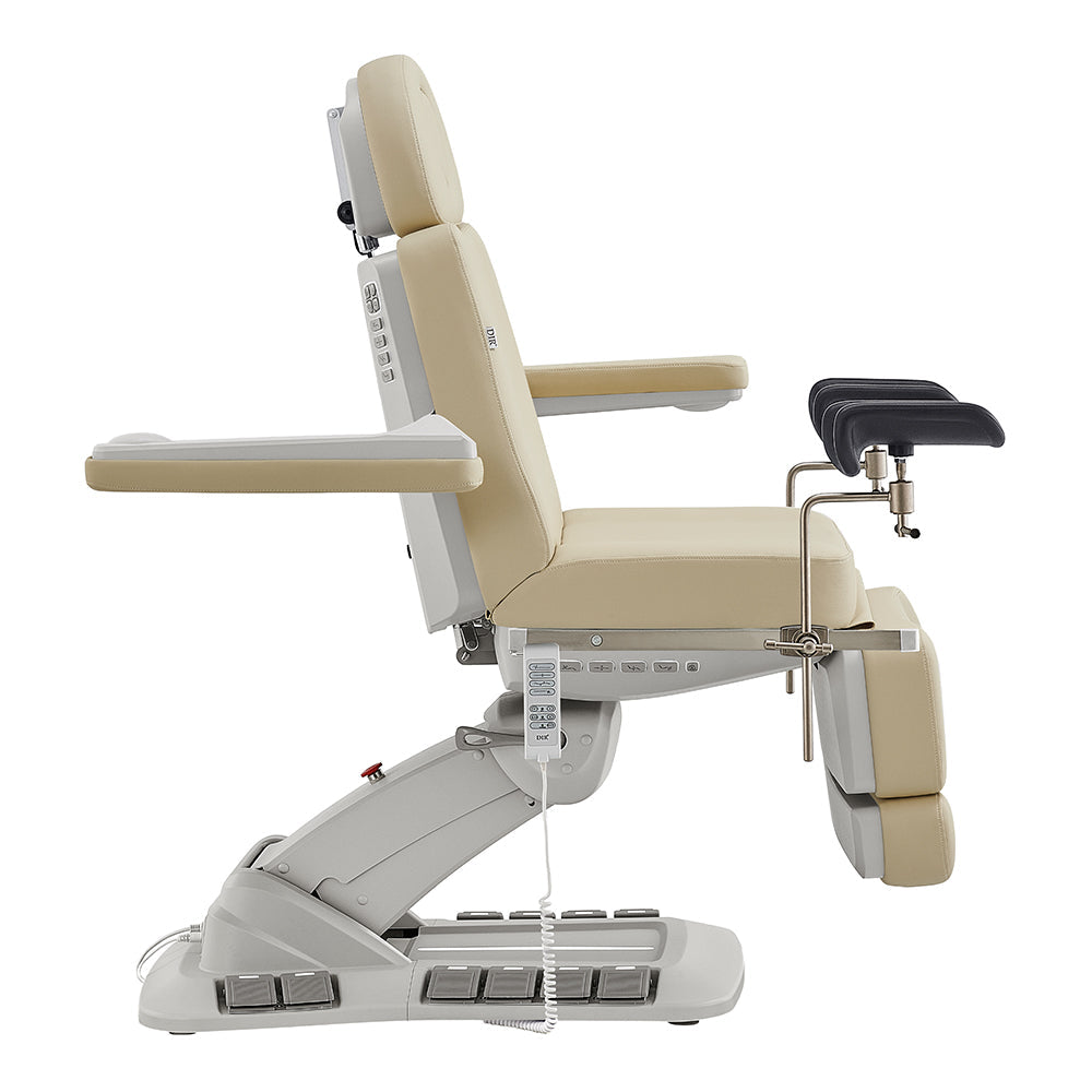 Geneva Exam Table with stirrups-4 Motors with Hand & Foot Remote Beige DIR