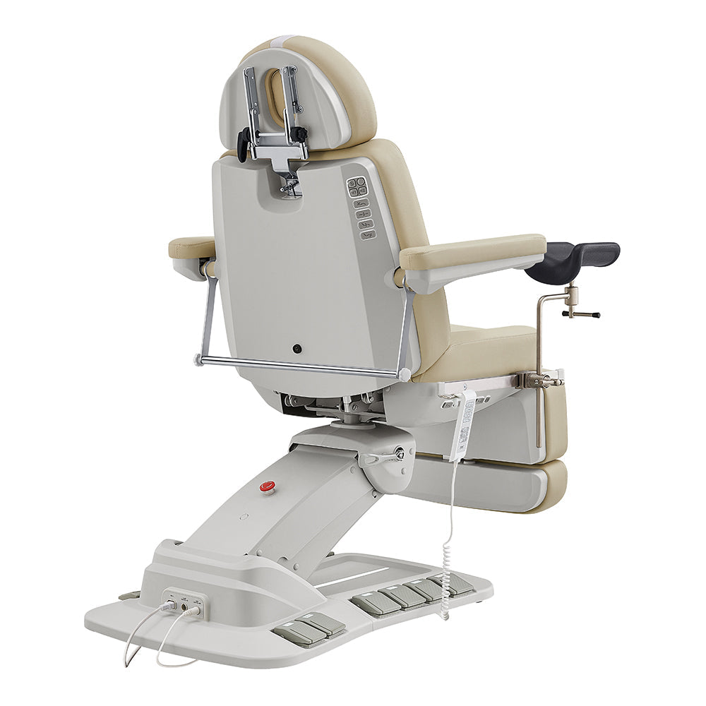 Geneva Exam Table with stirrups-4 Motors with Hand & Foot Remote Beige DIR