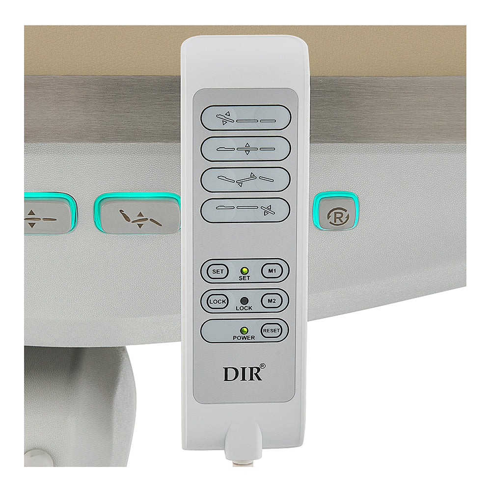 Geneva Exam Table with stirrups-4 Motors with Hand & Foot Remote Beige DIR