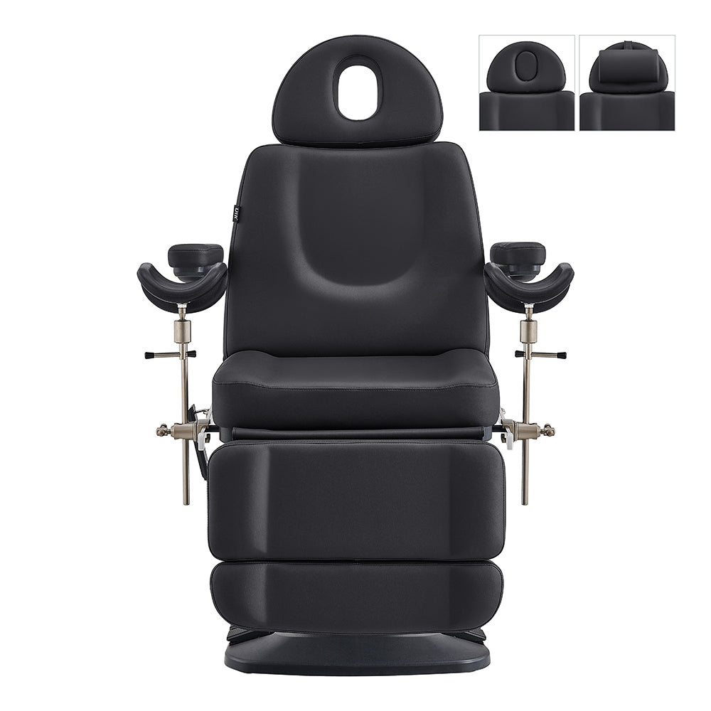 Geneva Exam Table with stirrups-4 Motors with Hand & Foot Remote Black DIR