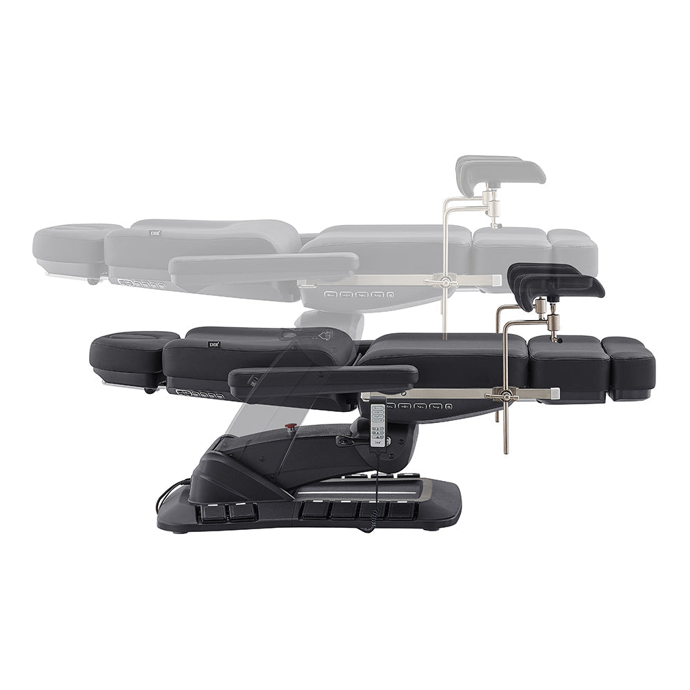 Geneva Exam Table with stirrups-4 Motors with Hand & Foot Remote Black DIR