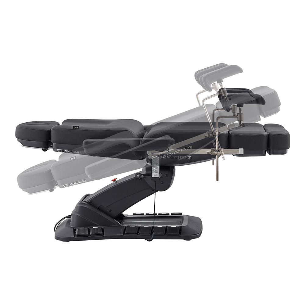 Geneva Exam Table with stirrups-4 Motors with Hand & Foot Remote Black DIR