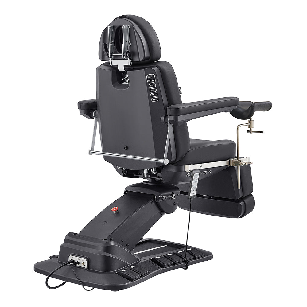 Geneva Exam Table with stirrups-4 Motors with Hand & Foot Remote Black DIR