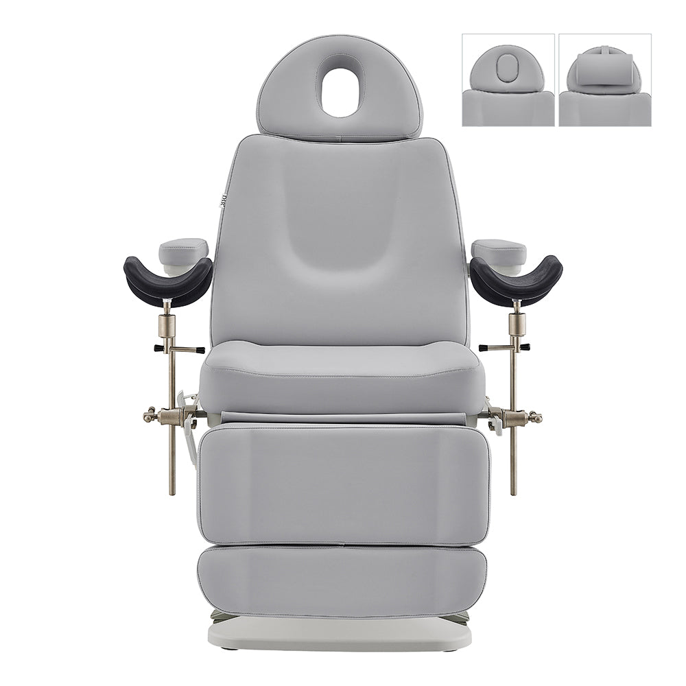 Geneva Exam Table with stirrups-4 Motors with Hand & Foot Remote Gray DIR