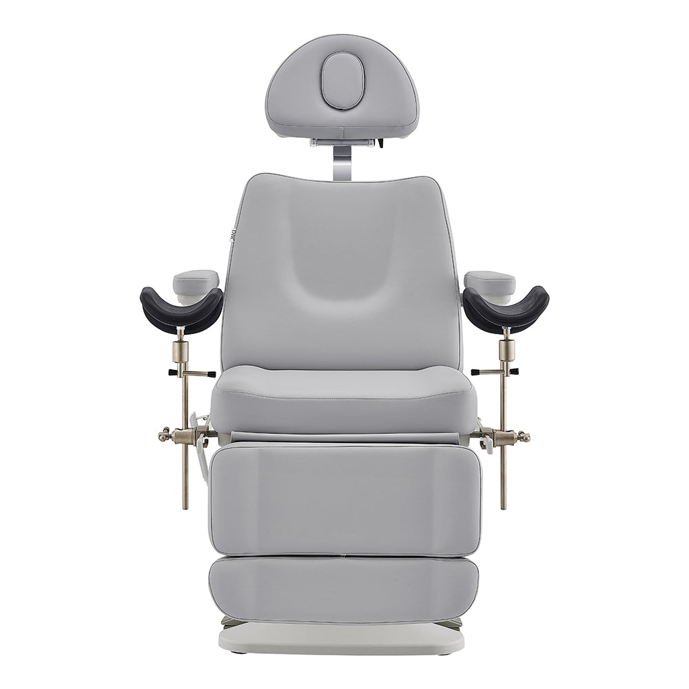 Geneva Exam Table with stirrups-4 Motors with Hand & Foot Remote Gray DIR
