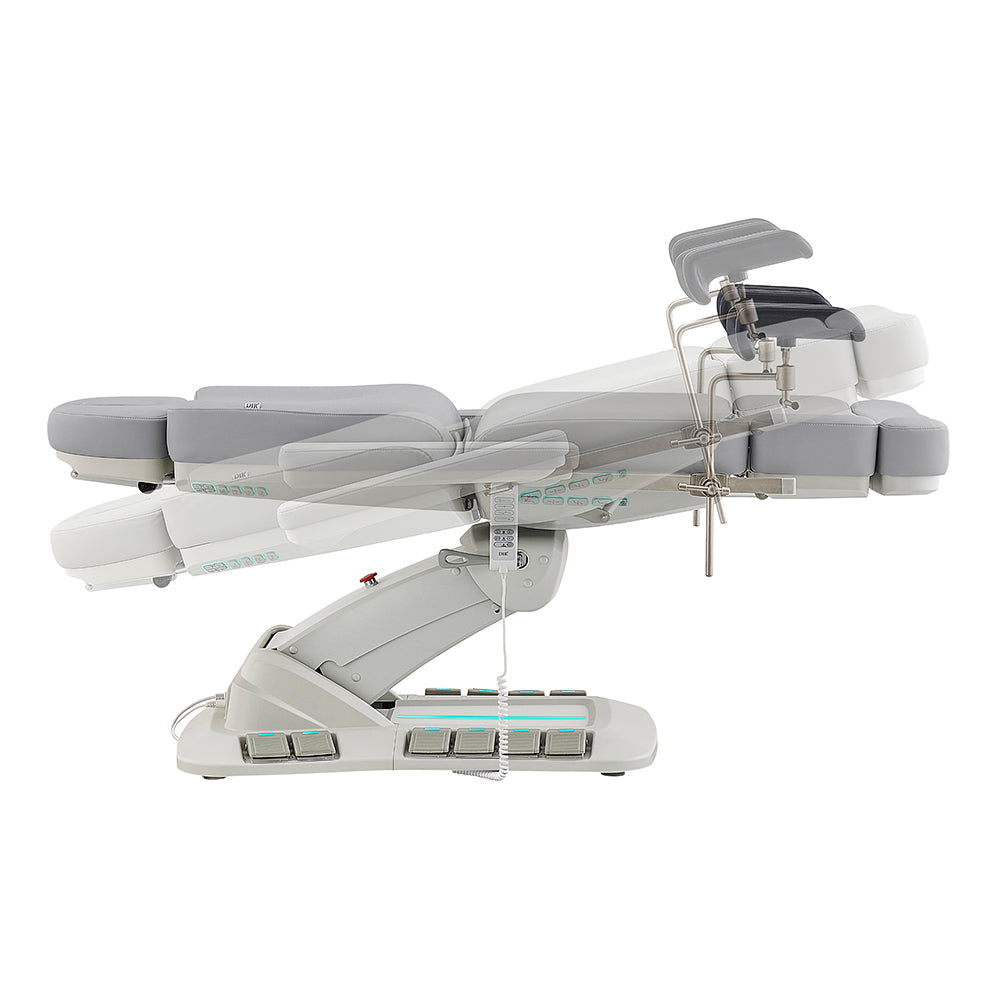 Geneva Exam Table with stirrups-4 Motors with Hand & Foot Remote Gray DIR