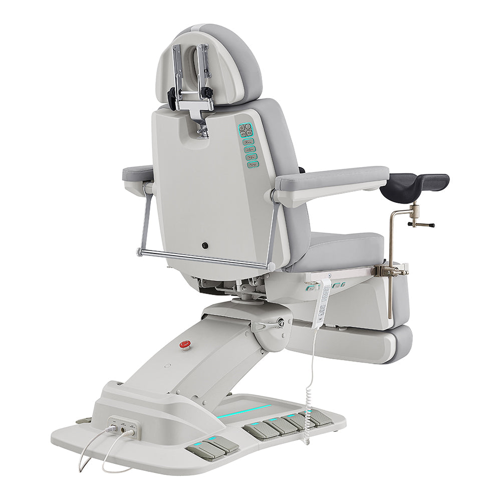 Geneva Exam Table with stirrups-4 Motors with Hand & Foot Remote Gray DIR