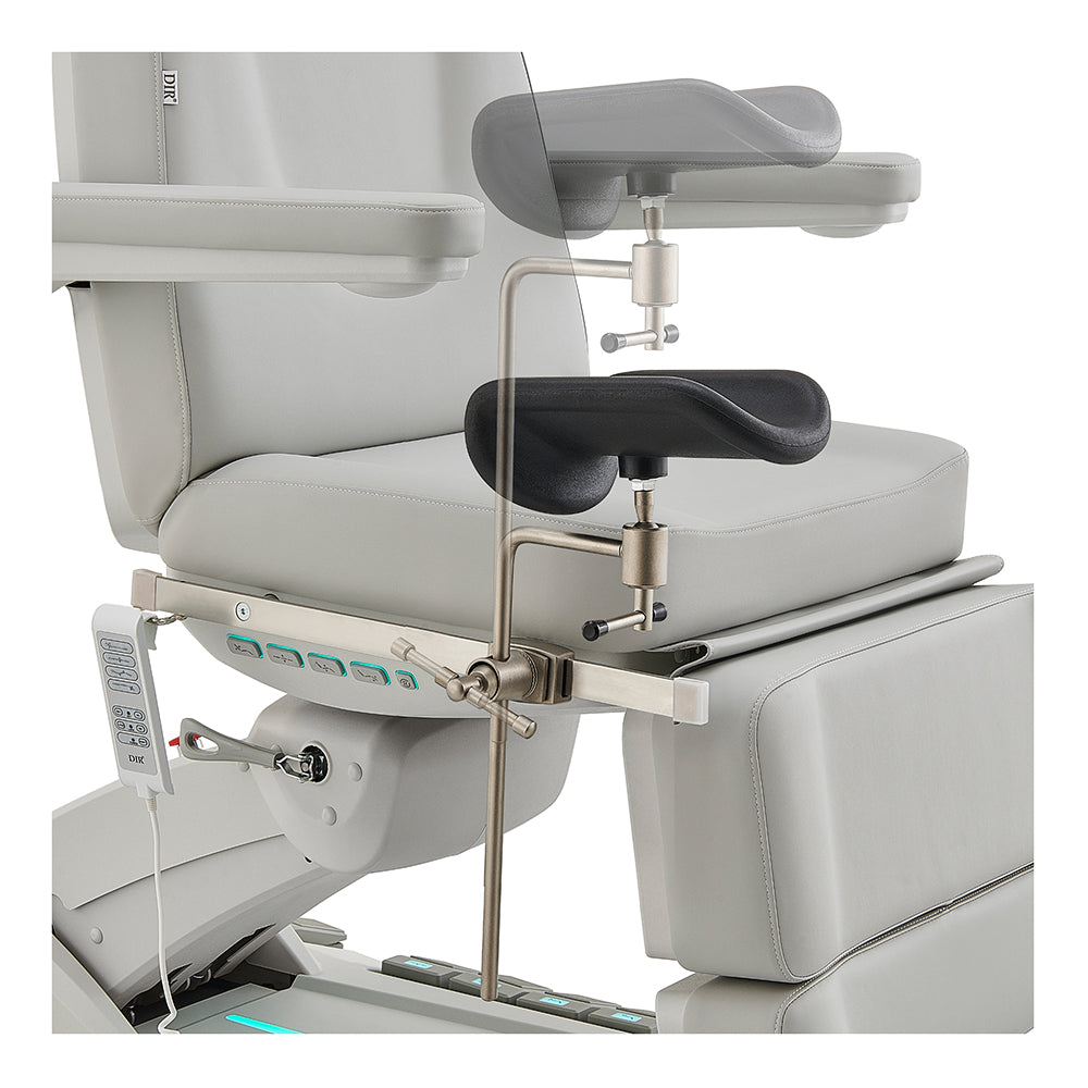 Geneva Exam Table with stirrups-4 Motors with Hand & Foot Remote Gray DIR