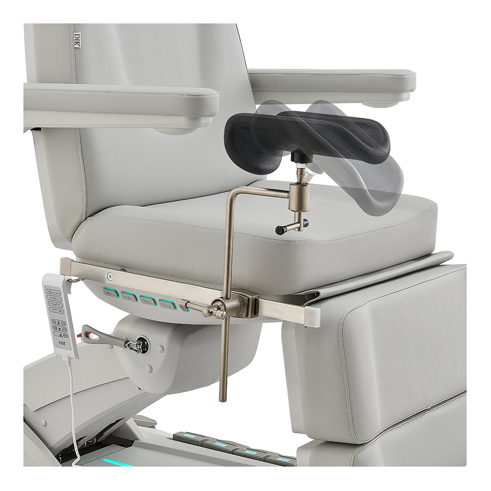 Geneva Exam Table with stirrups-4 Motors with Hand & Foot Remote Gray DIR