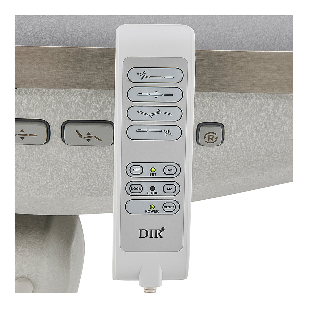 Geneva Exam Table with stirrups-4 Motors with Hand & Foot Remote Gray DIR