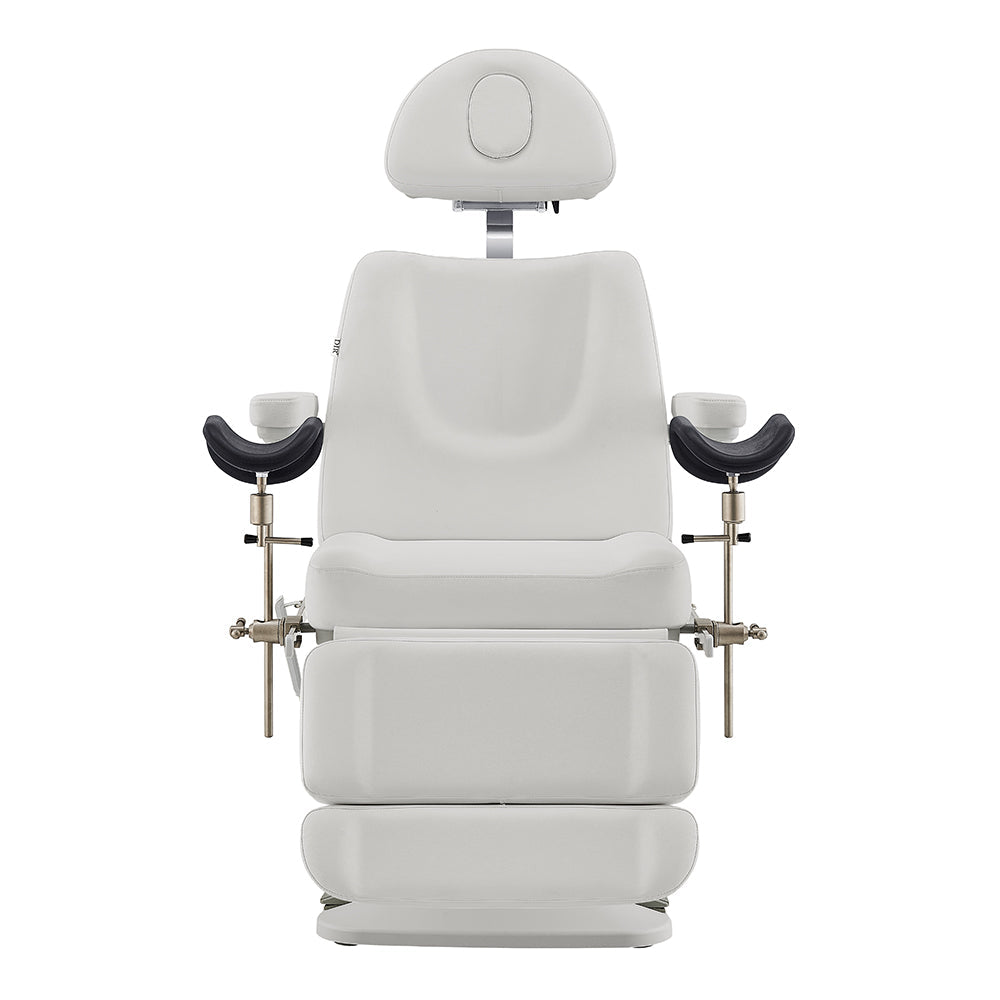 Geneva Exam Table with stirrups-4 Motors with Hand & Foot Remote White DIR