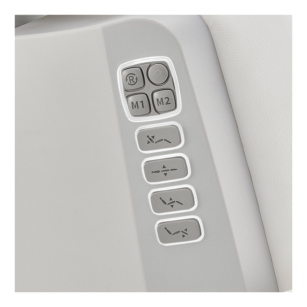 Geneva Exam Table with stirrups-4 Motors with Hand & Foot Remote White DIR