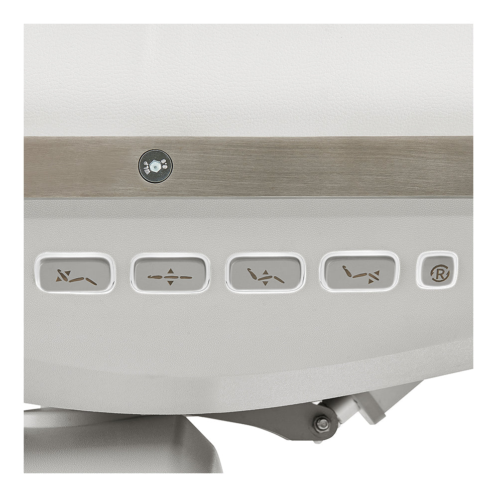Geneva Exam Table with stirrups-4 Motors with Hand & Foot Remote White DIR