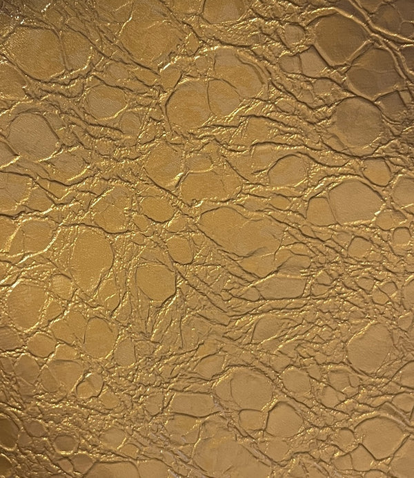 EMPEROR Barber Chair Patent Gold Crocodile AGS Beauty