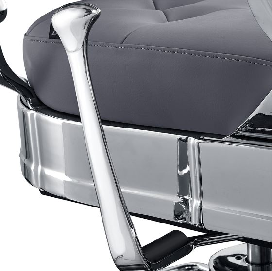 Vanquish Chrome Frame Barber Chair Grey DIR
