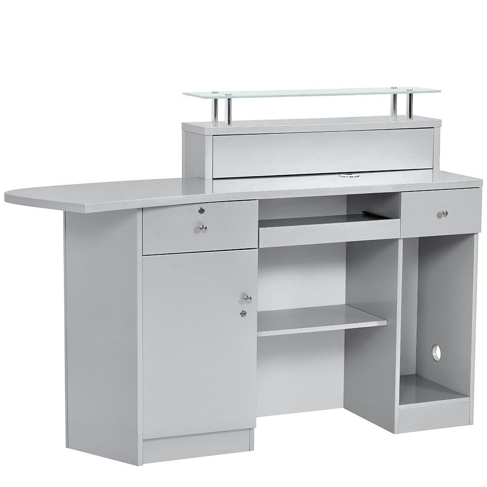 Gattino LED Lighting Reception Desk Silver DIR