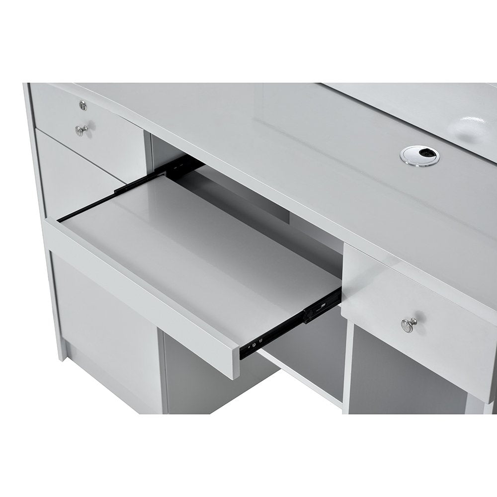 Gattino LED Lighting Reception Desk Silver DIR