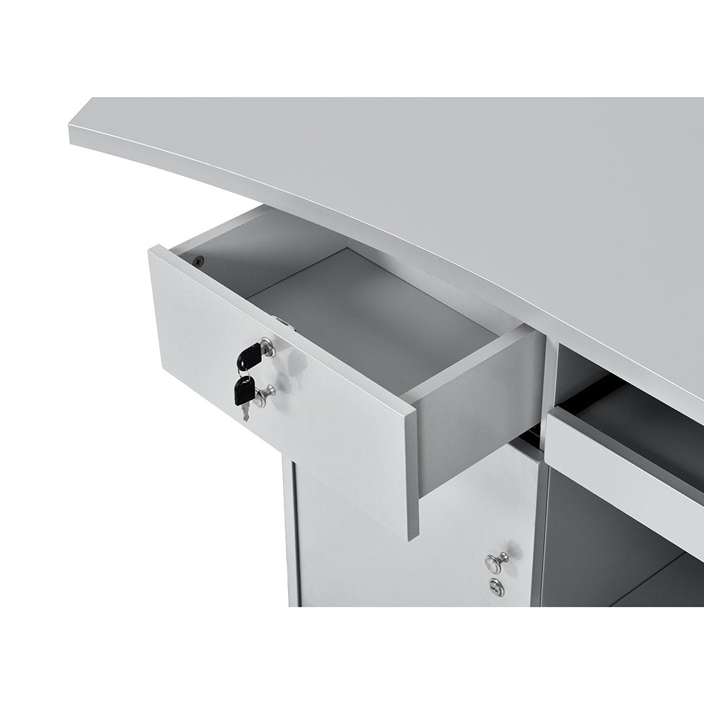 Gattino LED Lighting Reception Desk Silver DIR