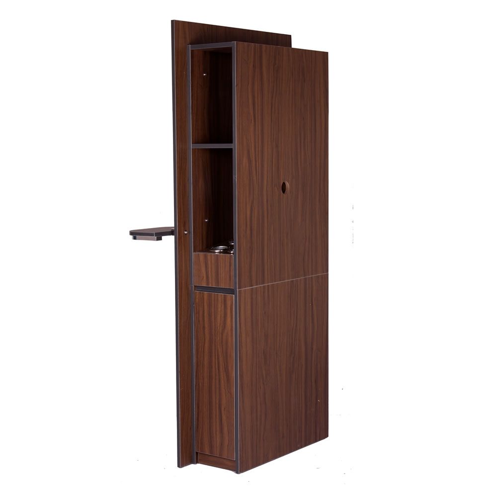 BURANO Single Sided Styling Station Dark Walnut AGS Beauty
