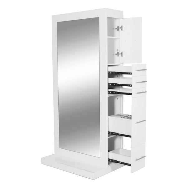 TAHITI Double Sided Styling Station Gloss White AGS Beauty