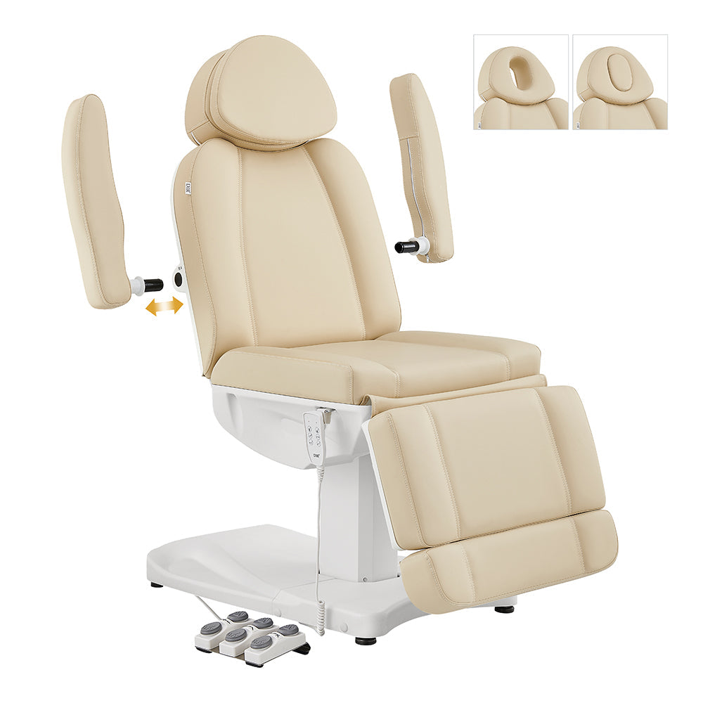 Ink 3-Motors Electric Facial Beauty Bed Chair Beige DIR