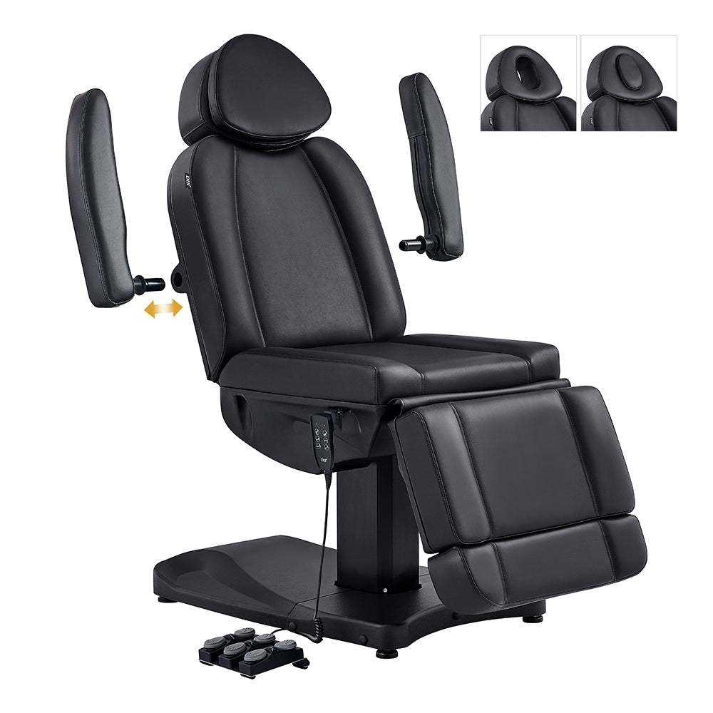 Ink 3-Motors Electric Facial Beauty Bed Chair Black DIR
