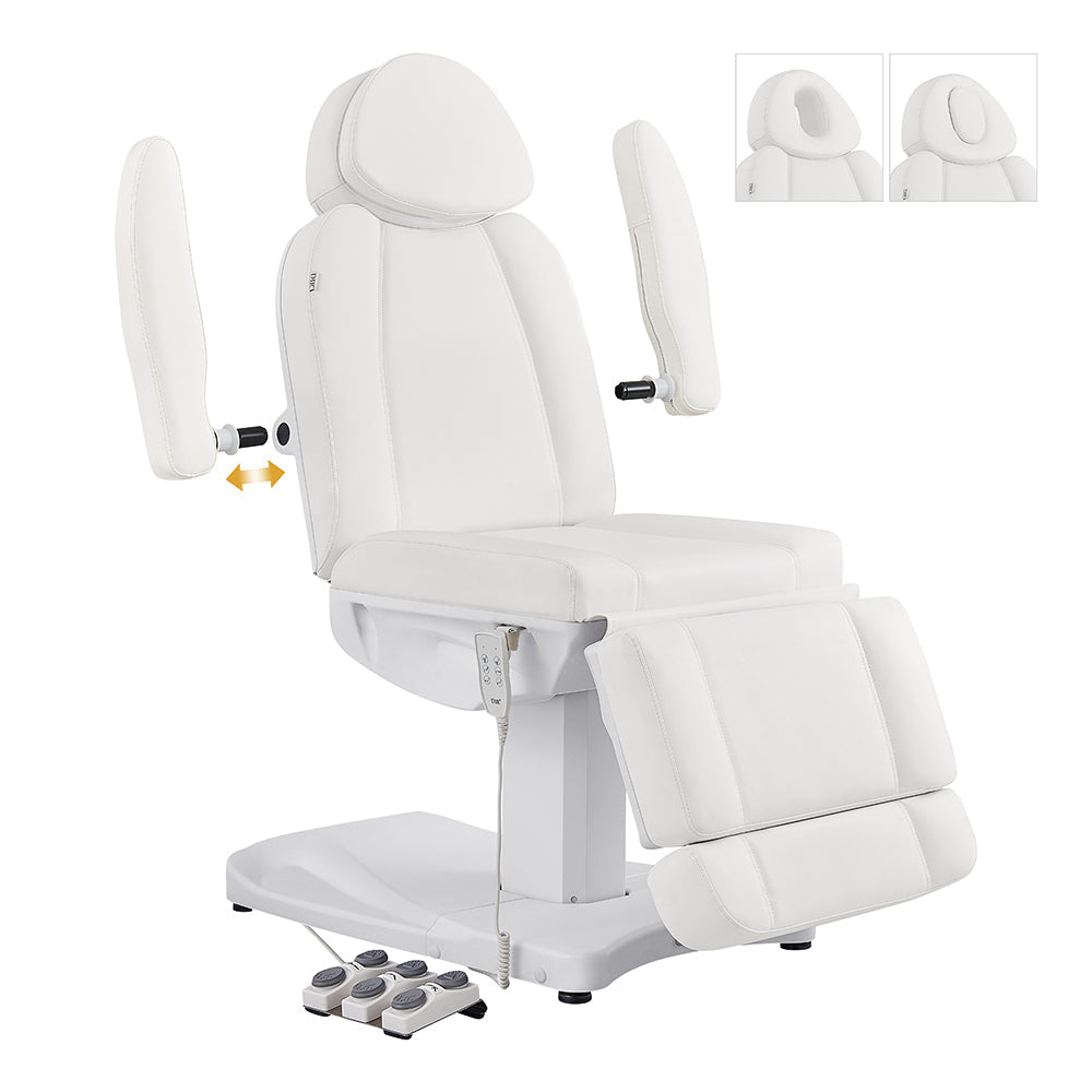 Ink 3-Motors Electric Facial Beauty Bed Chair White DIR