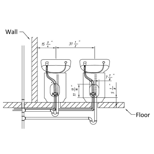 ISLAND Salon Shampoo Unit Brown AGS Beauty