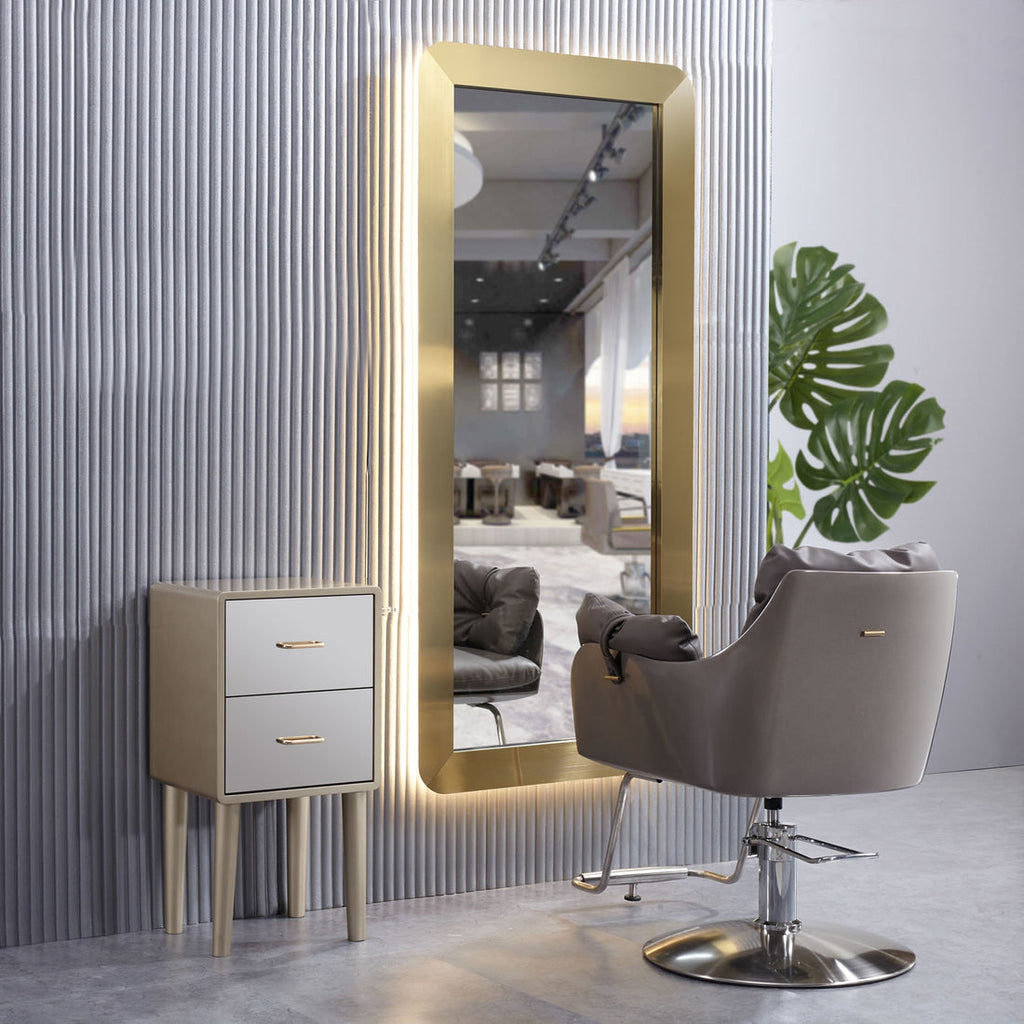 LAS VEGAS Salon Mirror with LED Light AGS Beauty