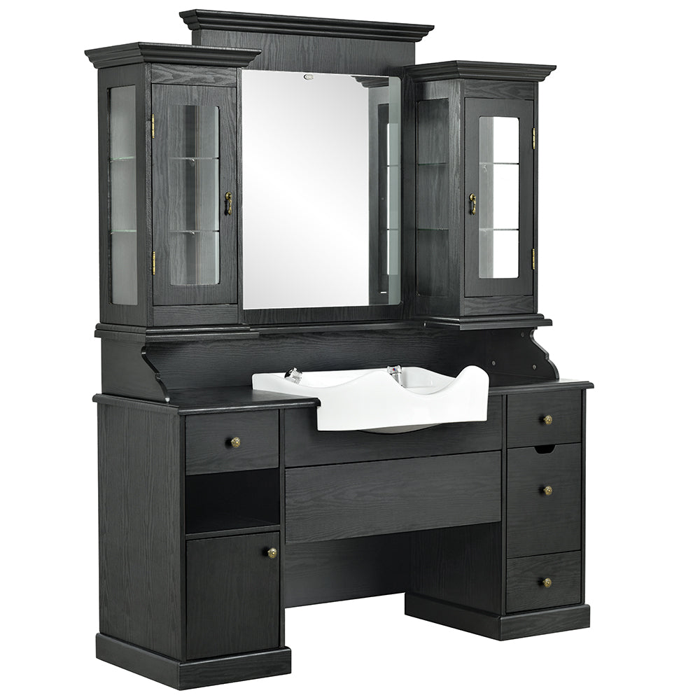 Mohegan LED Lighted Barber Station