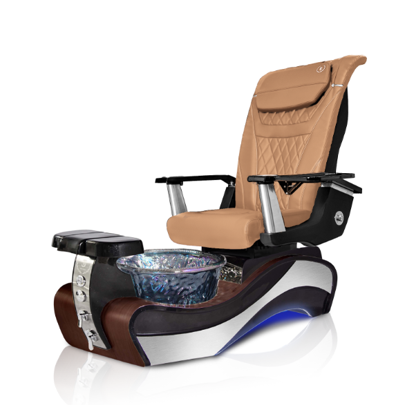 New Beginning 1 DARK-WOOD GRAY Pedicure Chair