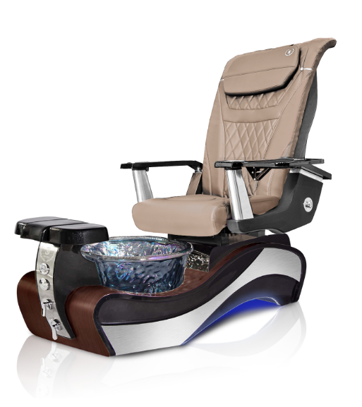 New Beginning 1 DARK-WOOD GRAY Pedicure Chair