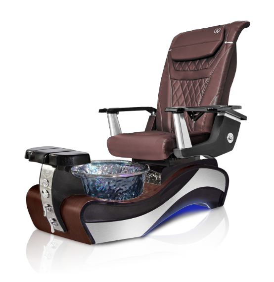 New Beginning 1 DARK-WOOD GRAY Pedicure Chair