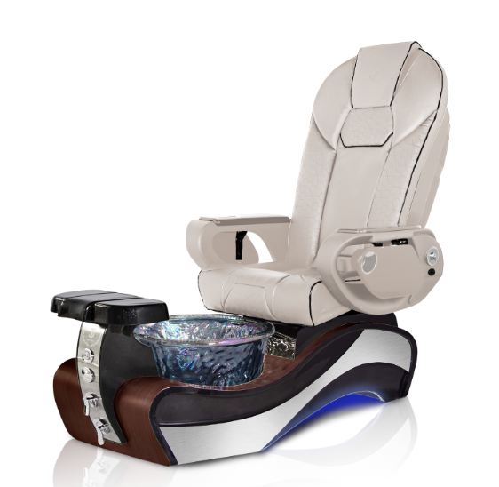 New Beginning 1 DARK-WOOD GRAY Pedicure Chair