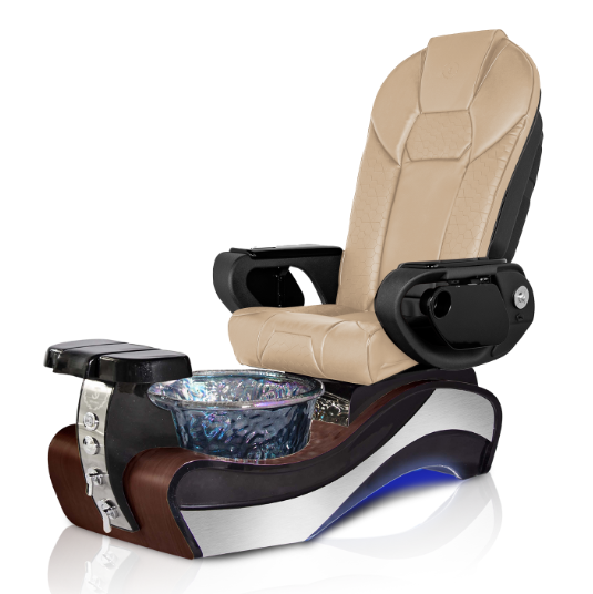 New Beginning 1 DARK-WOOD GRAY Pedicure Chair