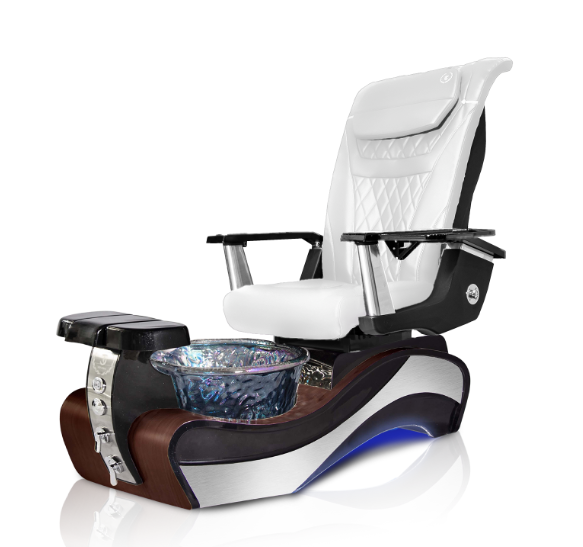 New Beginning 1 DARK-WOOD GRAY Pedicure Chair