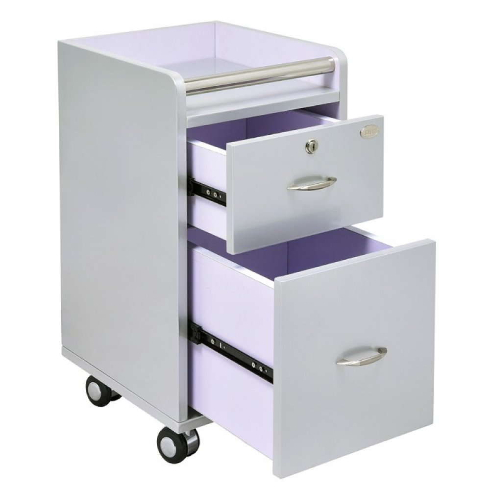 Pedi-Mani Trolley Cart Silver DIR