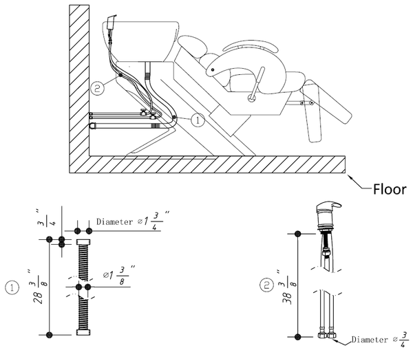 POSEIDON Salon Shampoo Unit AGS Beauty