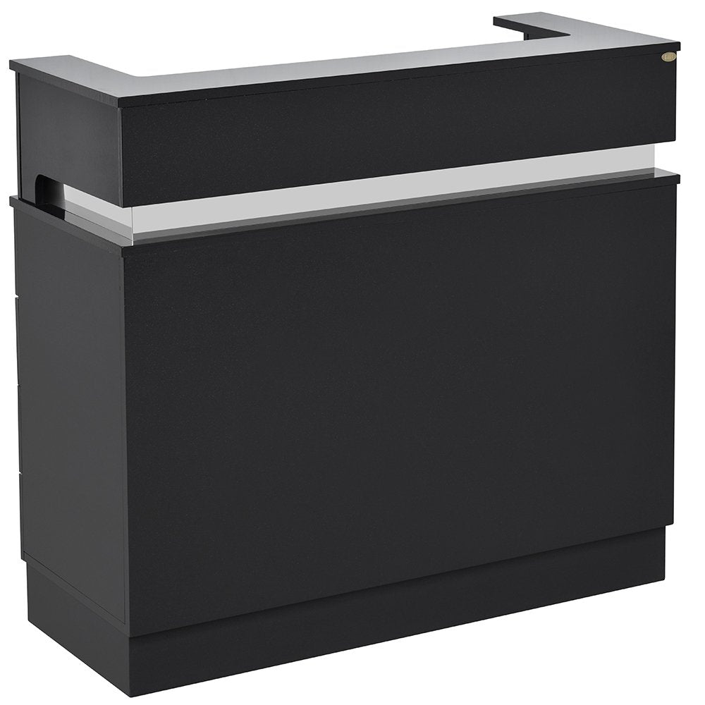 Langara LED Lighting Reception Desk Black DIR