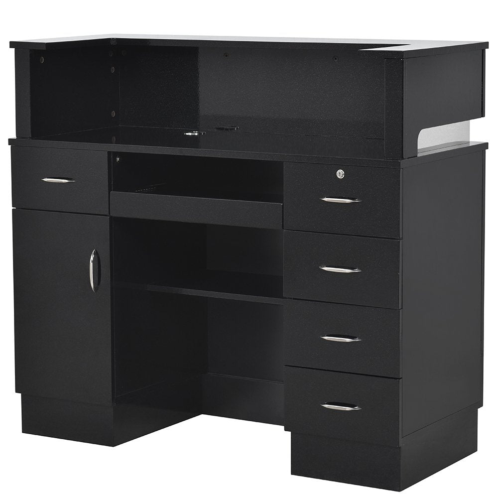 Langara LED Lighting Reception Desk Black DIR