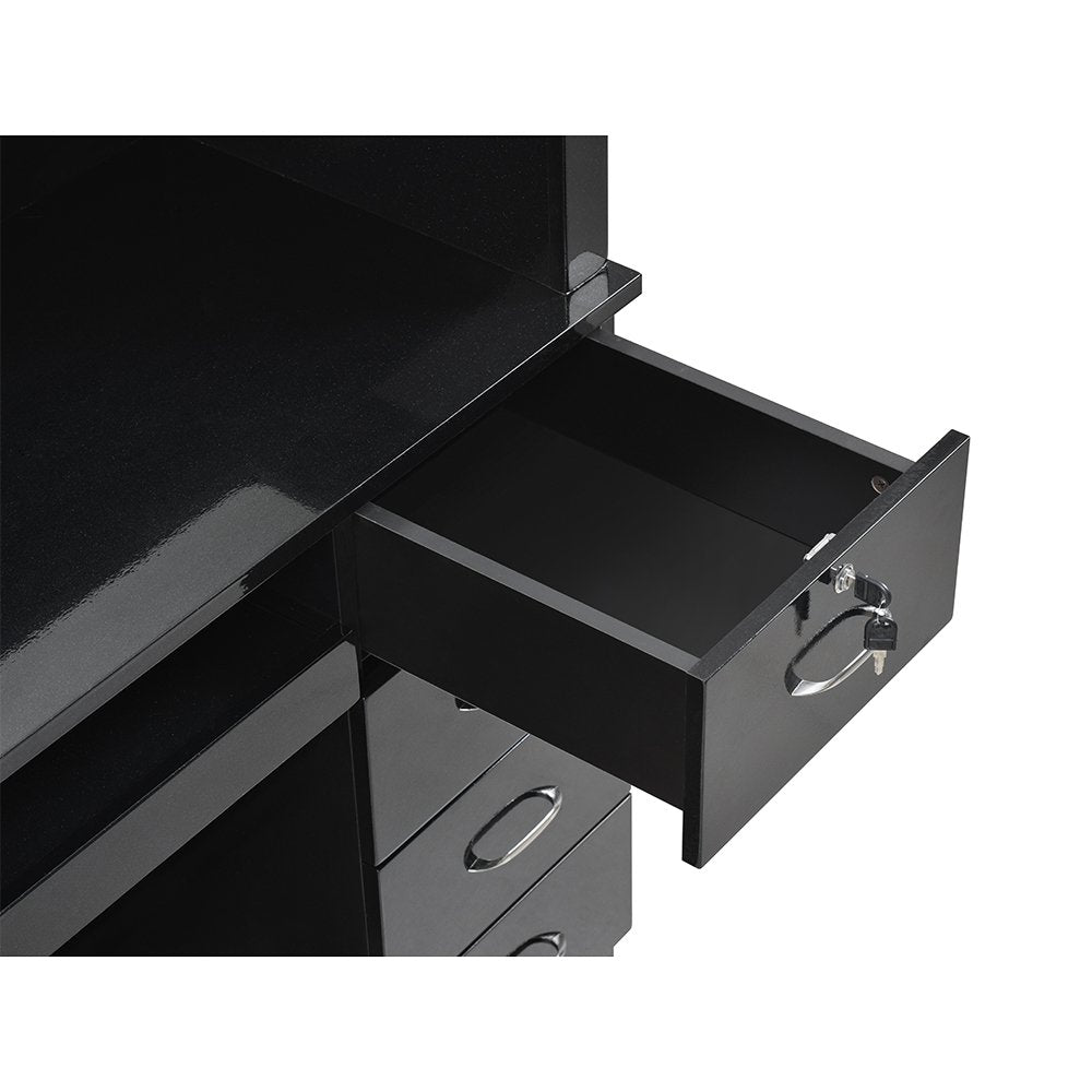 Langara LED Lighting Reception Desk Black DIR