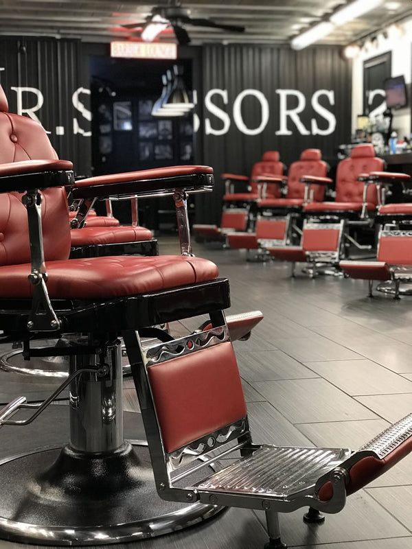 REGENT Barber Chair Red AGS Beauty