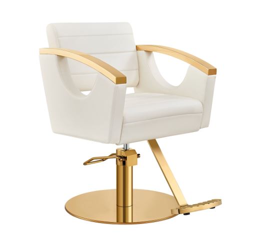 Bello Gold Classic Salon Chair White DIR
