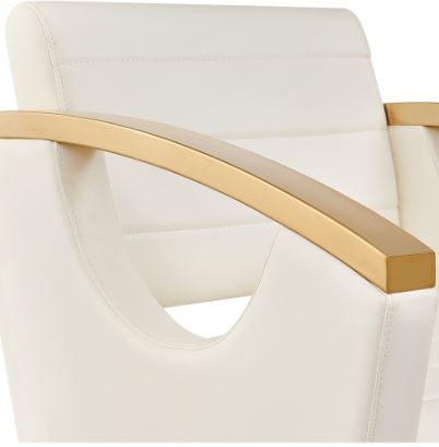 Bello Gold Classic Salon Chair White DIR
