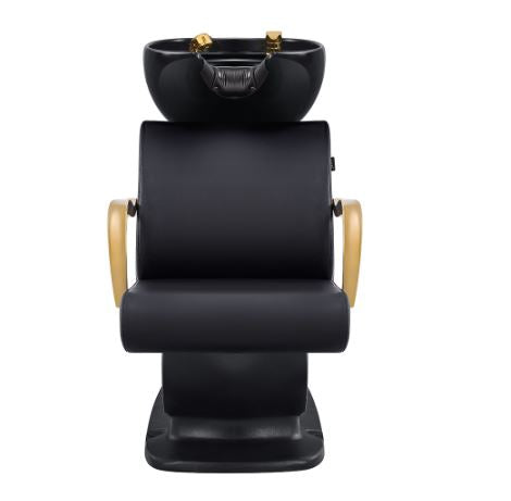 Beckman Gold Salon Shampoo Unit with Adjustable Seat Black DIR