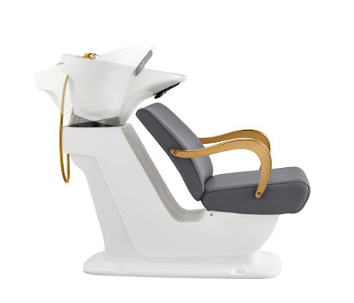 Beckman Gold Salon Shampoo Unit with Adjustable Seat Gray DIR