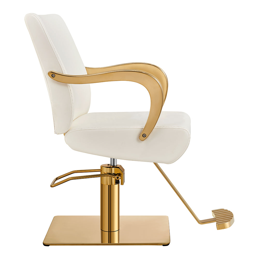 Meteor Gold Salon Styling Chair White DIR