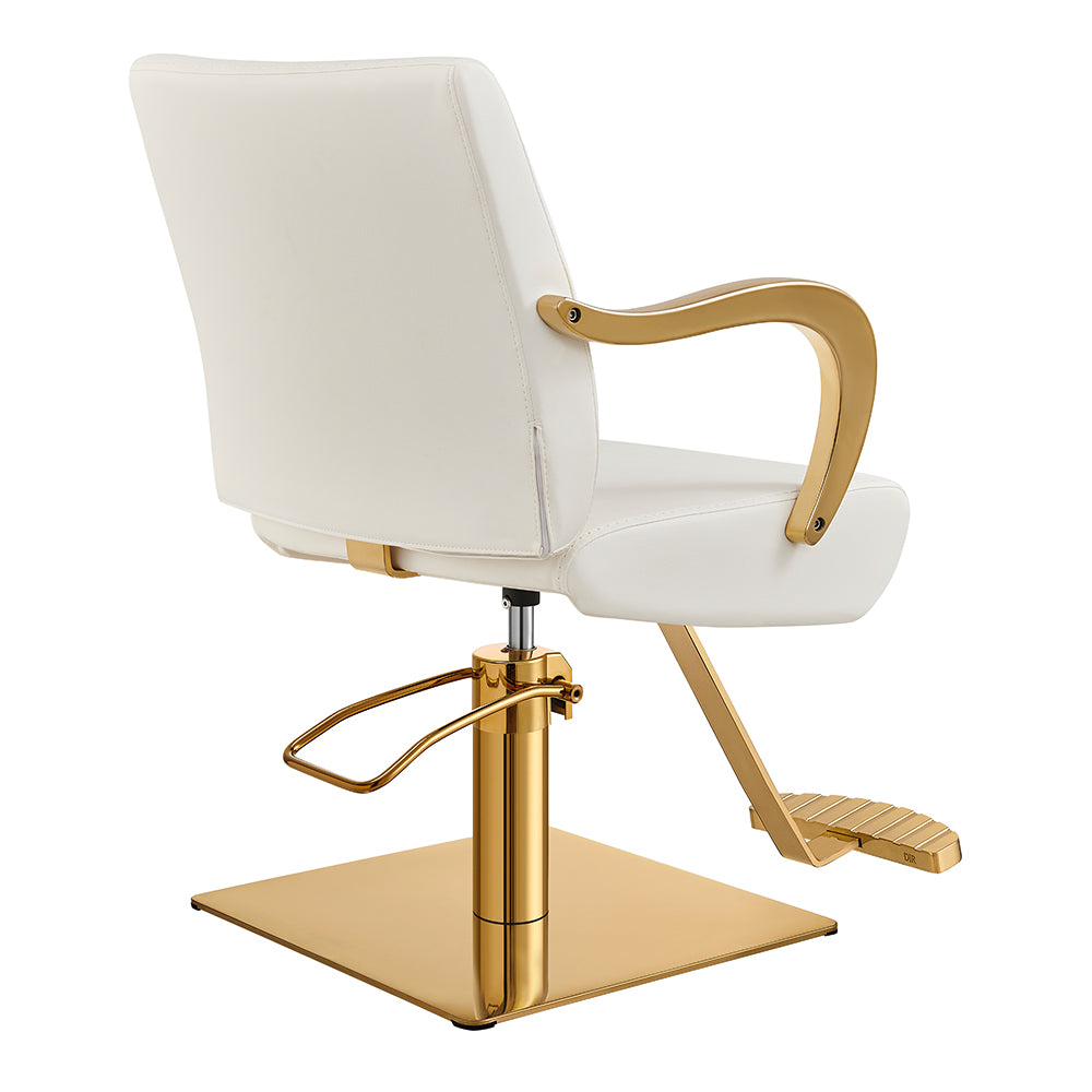 Meteor Gold Salon Styling Chair White DIR