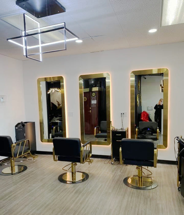 LAS VEGAS Salon Mirror with LED Light AGS Beauty