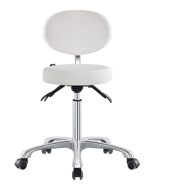 Polaris Rolling White Stool DIR